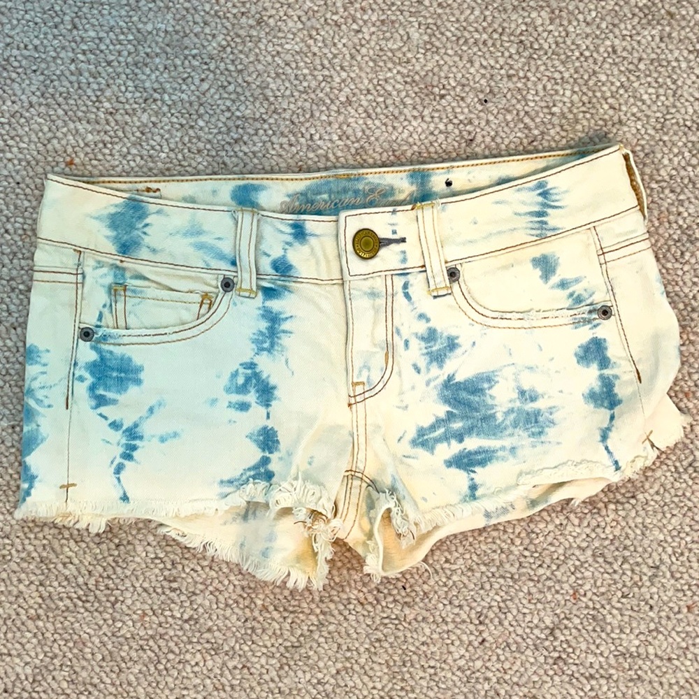 American Eagle Bleach Dye Denim Shorts